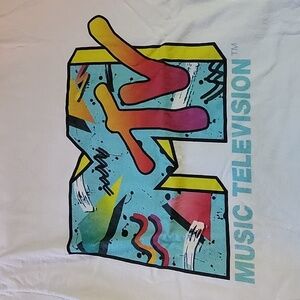 Retro MTV - Music Television white tee shirt